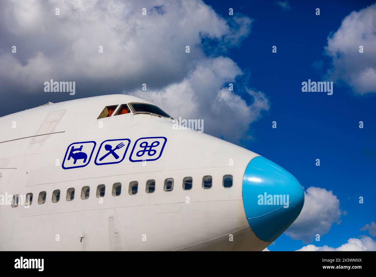 Europa, Skandinavien, Schweden. Stockholm. Flughafen Stockholm-Arlanda. Jumbo Hostel. Jugendherberge in einer Boeing 747 Stockfoto