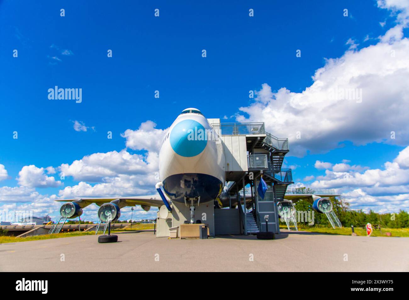 Europa, Skandinavien, Schweden. Stockholm. Flughafen Stockholm-Arlanda. Jumbo Hostel. Jugendherberge in einer Boeing 747 Stockfoto