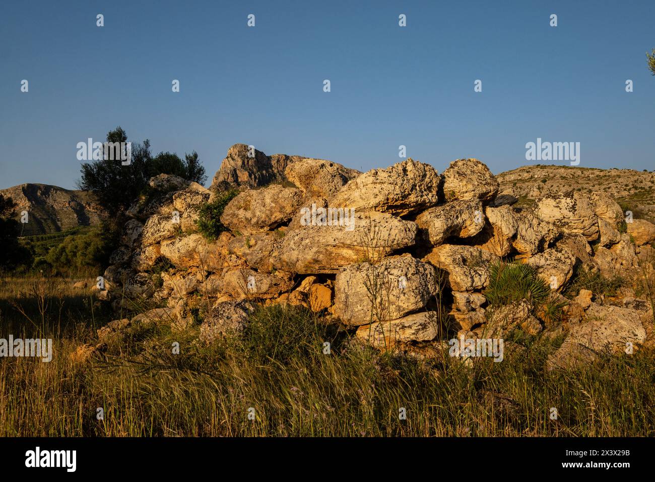 Square Talayot, um 1000 und 800 v. Chr., Sa Canova, Arta, Mallorca, Balearen, Spanien Stockfoto