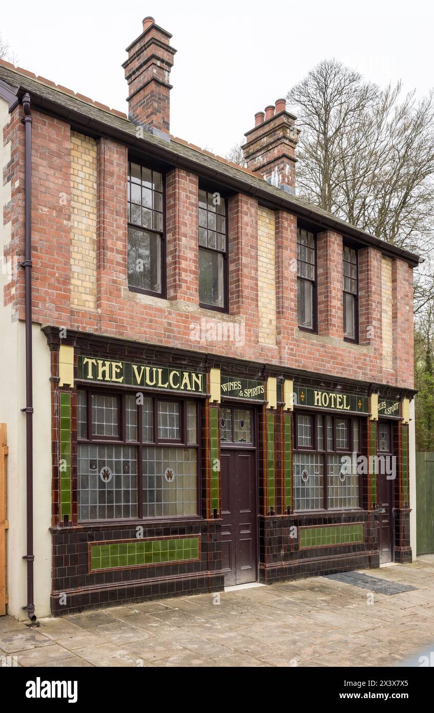 Das Vulcan Hotel und Public House, St Fagan's Folk Museum, Cardiff, Wales, Großbritannien Stockfoto