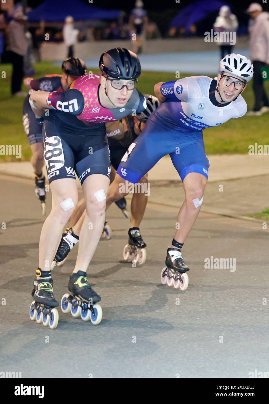 26.04.2024 46. Internationales Speedskating Kriterium 3. Lauf Speedskating-Europacup 22. Internationaler Sprint Cup Groß-Gerau Stockfoto