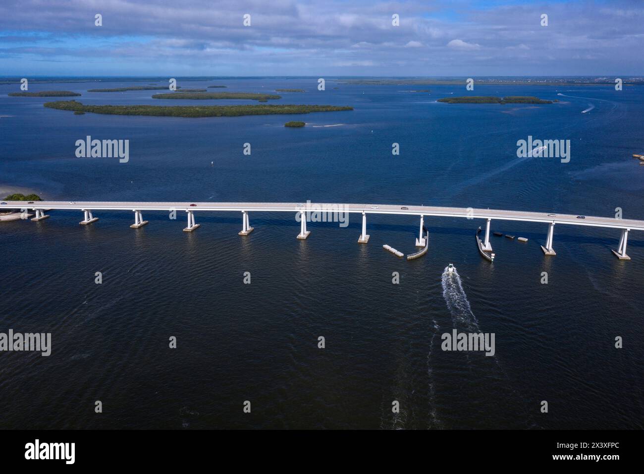 Usa, Florida. Sanibel Causeway Stockfoto