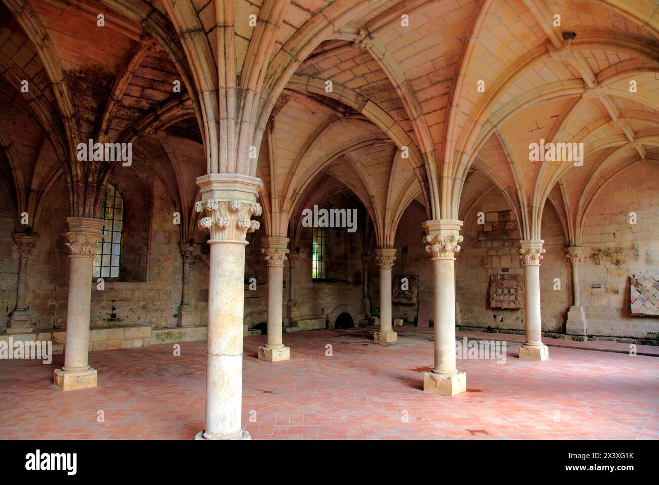 Frankreich, Nouvelle Aquitaine, Departement Charente (17), Saint Bris des Bois, Abtei Fontdouce Stockfoto