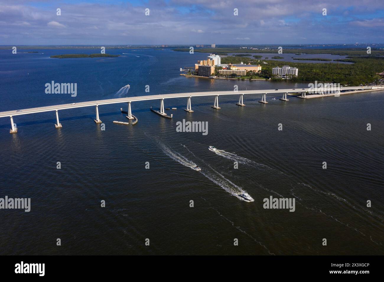 Usa, Florida. Sanibel Causeway Stockfoto