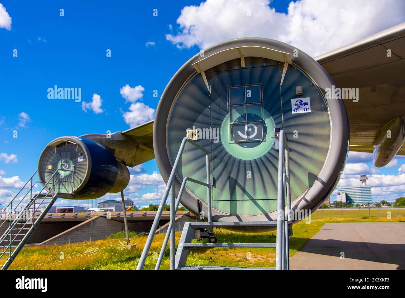 Europa, Skandinavien, Schweden. Stockholm. Flughafen Stockholm-Arlanda. Jumbo Hostel. Jugendherberge in einer Boeing 747. Raum in einem Reaktor Stockfoto