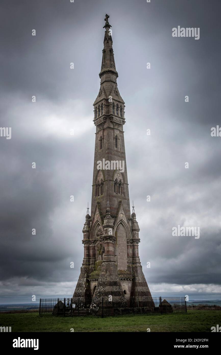 Sir Tatton Sykes Memorial Tower in der Nähe von Sledmere im East Riding of Yorkshire, Großbritannien Stockfoto