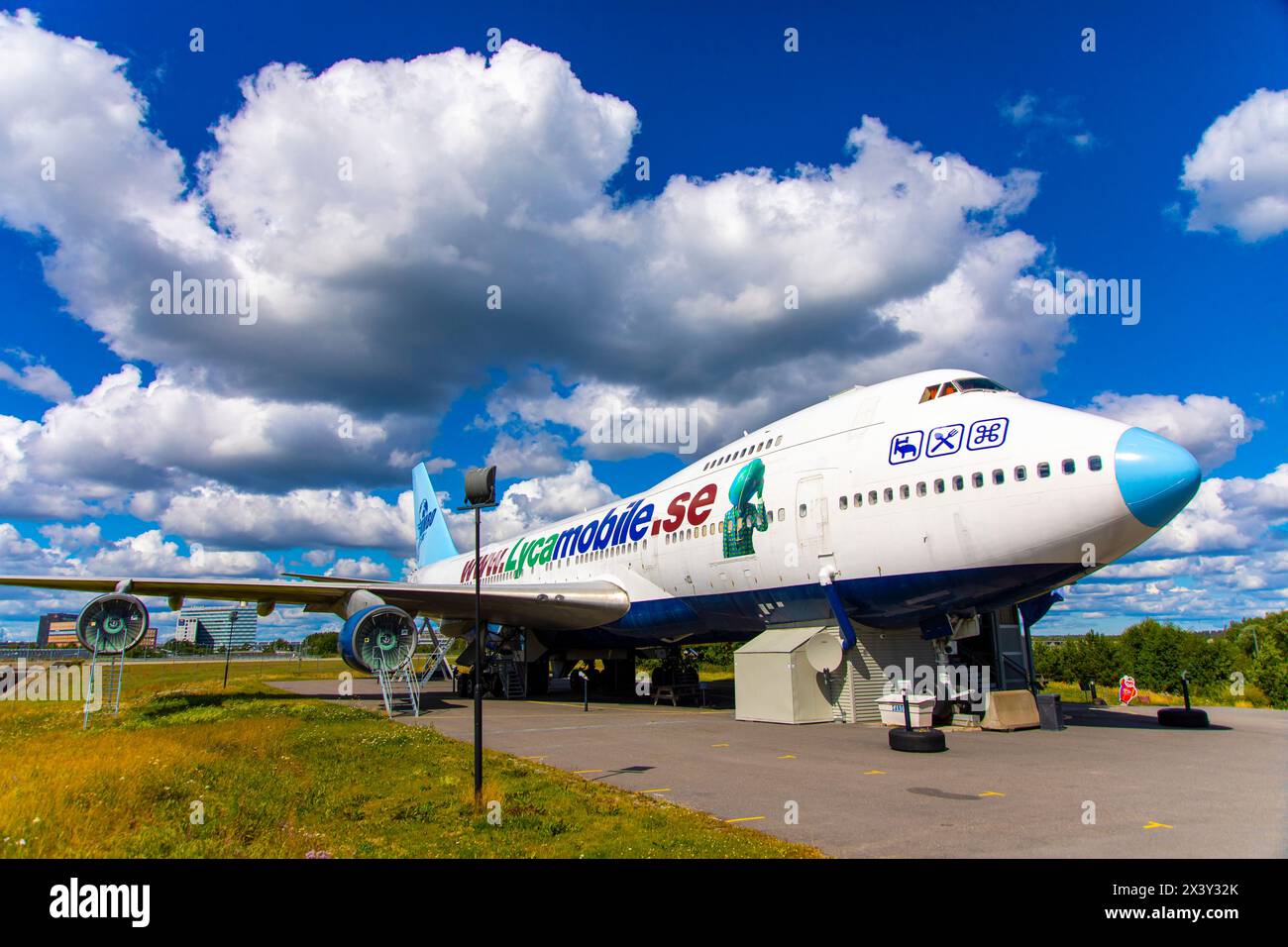 Europa, Skandinavien, Schweden. Stockholm. Flughafen Stockholm-Arlanda. Jumbo Hostel. Jugendherberge in einer Boeing 747 Stockfoto