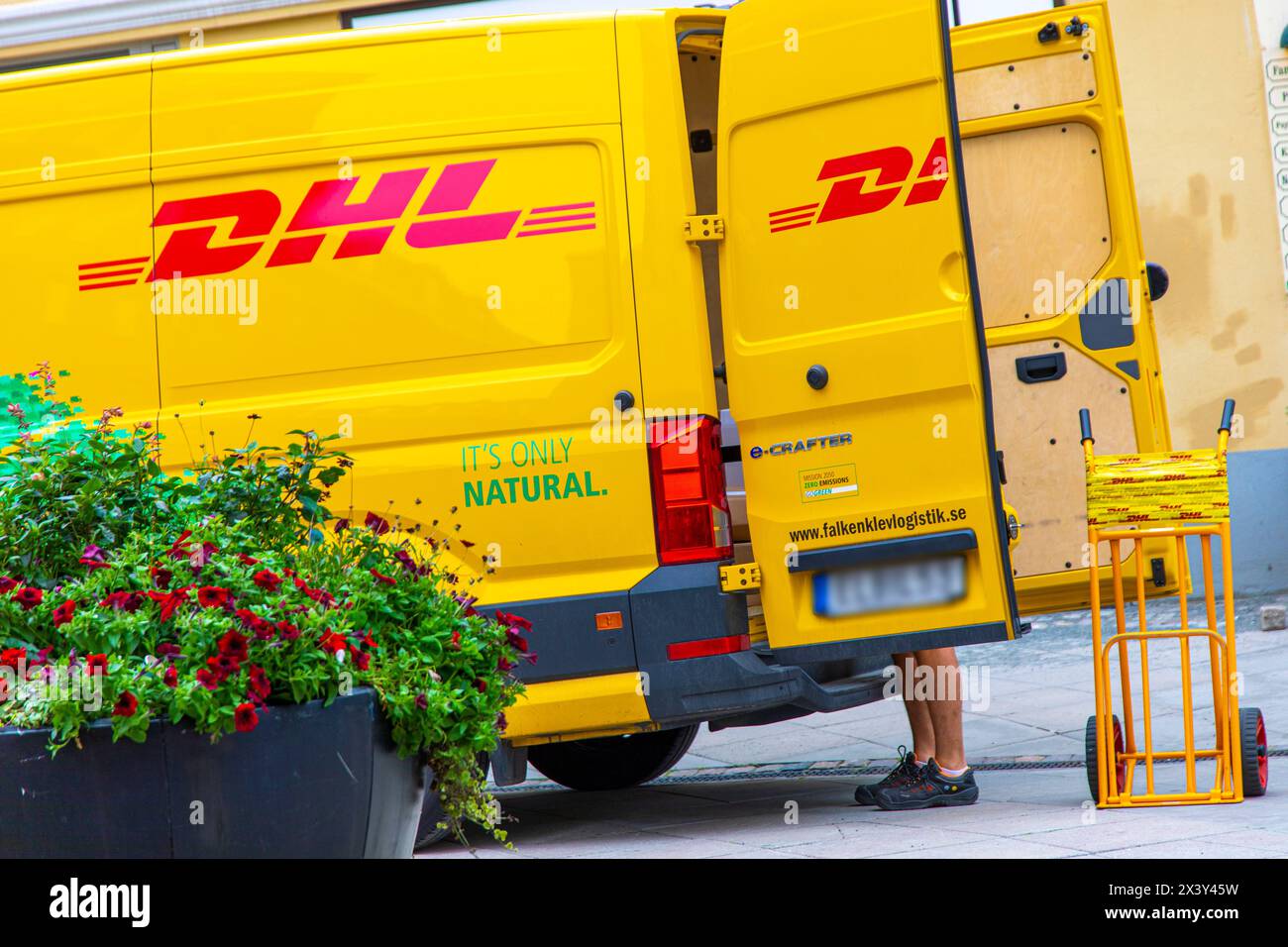 DHL-Lieferung Stockfoto