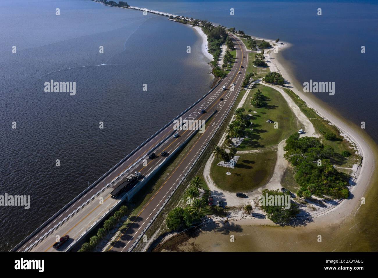 Usa, Florida. Sanibel Causeway Stockfoto