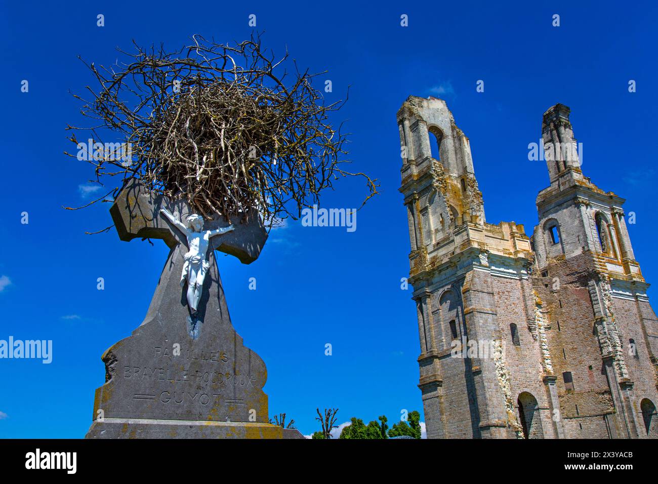 Frankreich, Hauts de France, Pas de Calais, Kloster Mont St Eloi Stockfoto