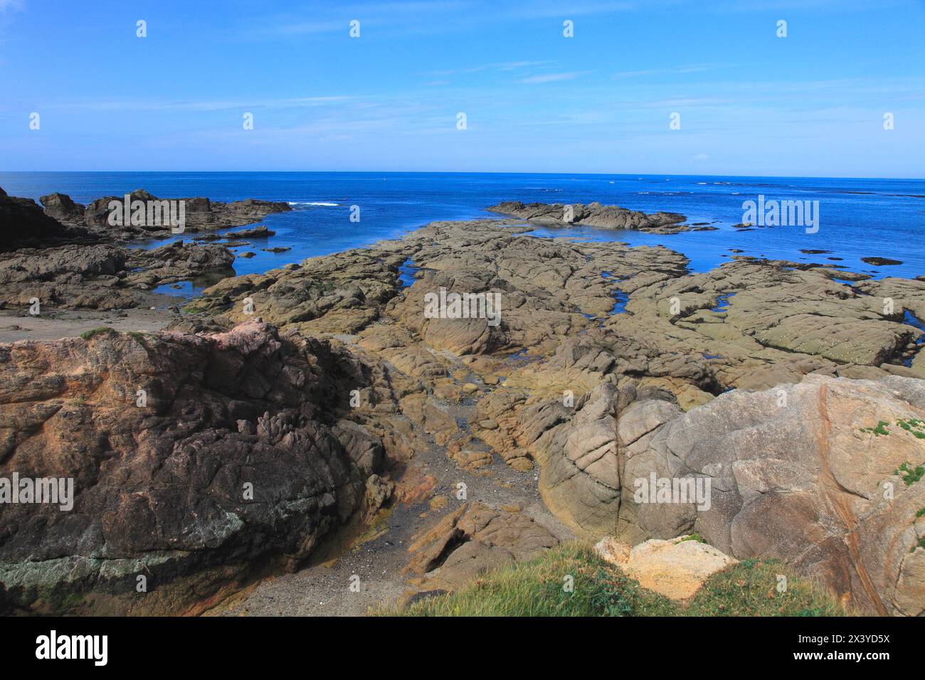 France, Pays de la Loire, Loire Atlantique (44), Piriac sur Mer, Castelli Point Stockfoto