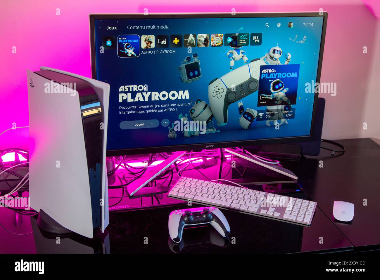 Gaming. Playstation 5. PS5 Stockfoto