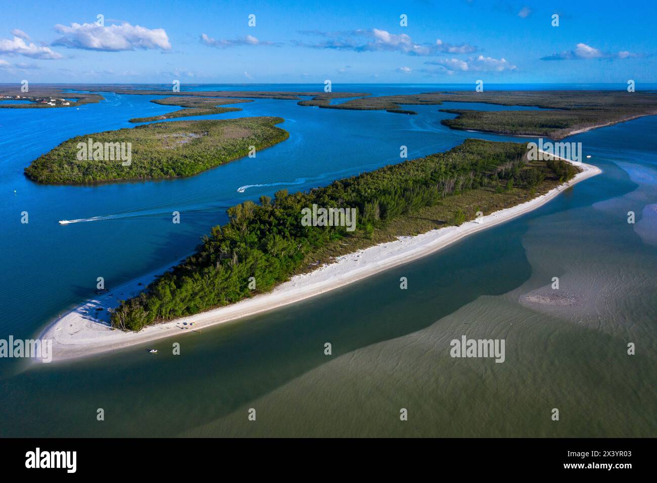 Usa, Florida. Collier County. Marco Island. Zehntausend Inseln Stockfoto