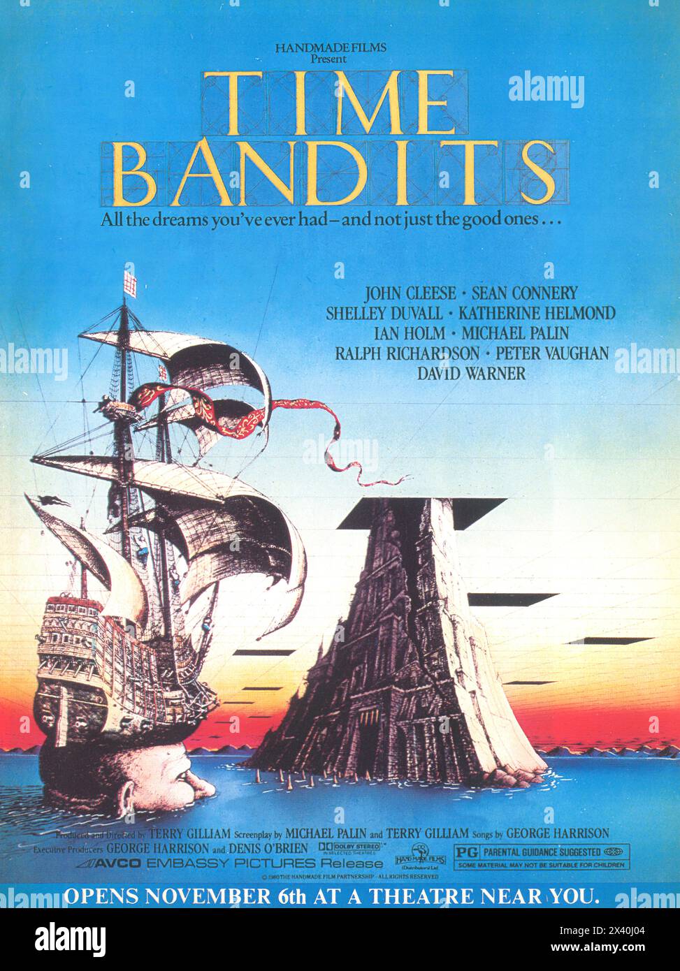 1981 Time Bandits Originalfilmposter, dir Terry Gilliam Stockfoto