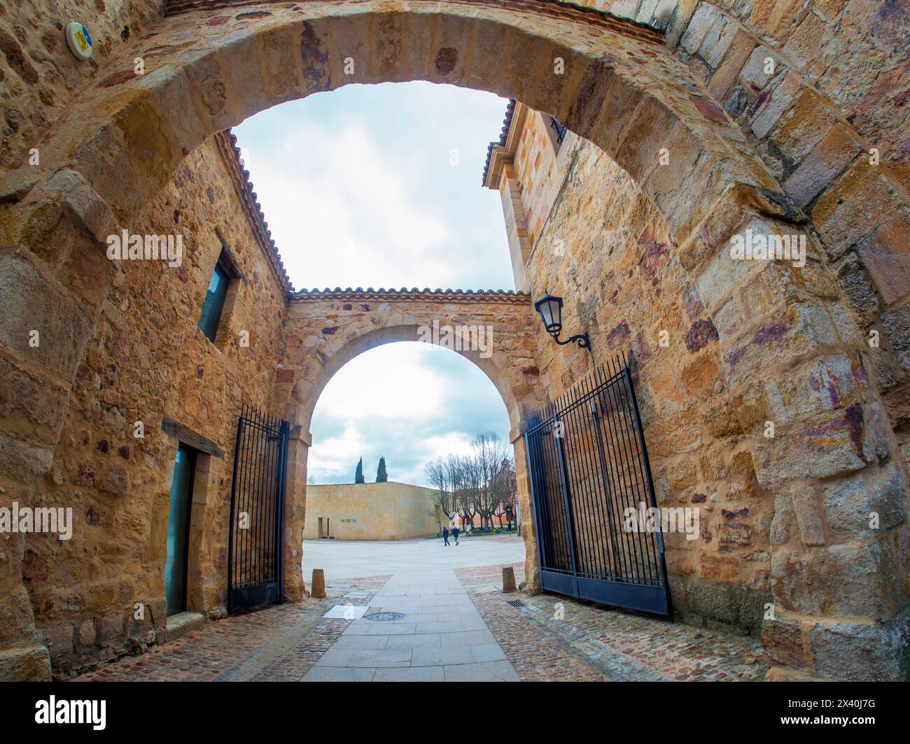 Mittelalterliche Steinstraßen in Zamora, Spanien Stockfoto