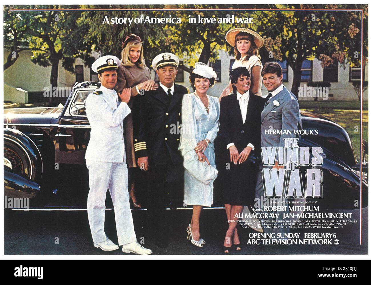 1983 The Winds of war auf dem ABC TV-Sender Promo-Werbespot mit Robert Mitchum Stockfoto