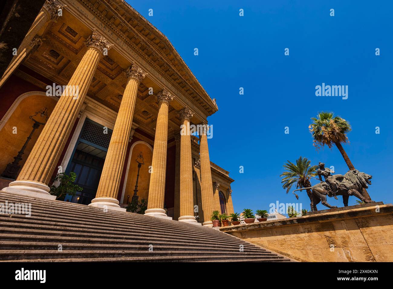 Teatro Massimo, ein Opernhaus in Palermo, Sizilien, Italien; Palermo, Italien Stockfoto