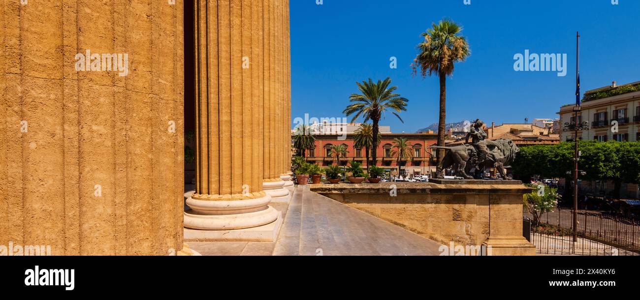 Teatro Massimo, ein Opernhaus in Palermo, Sizilien, Italien; Palermo, Italien Stockfoto