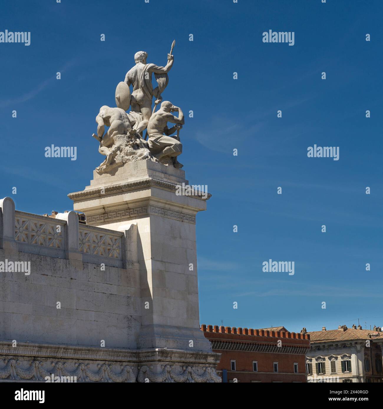 Victor Emmanuel II. Nationaldenkmal und Grab des unbekannten Soldaten in Rom; Rom, Italien Stockfoto