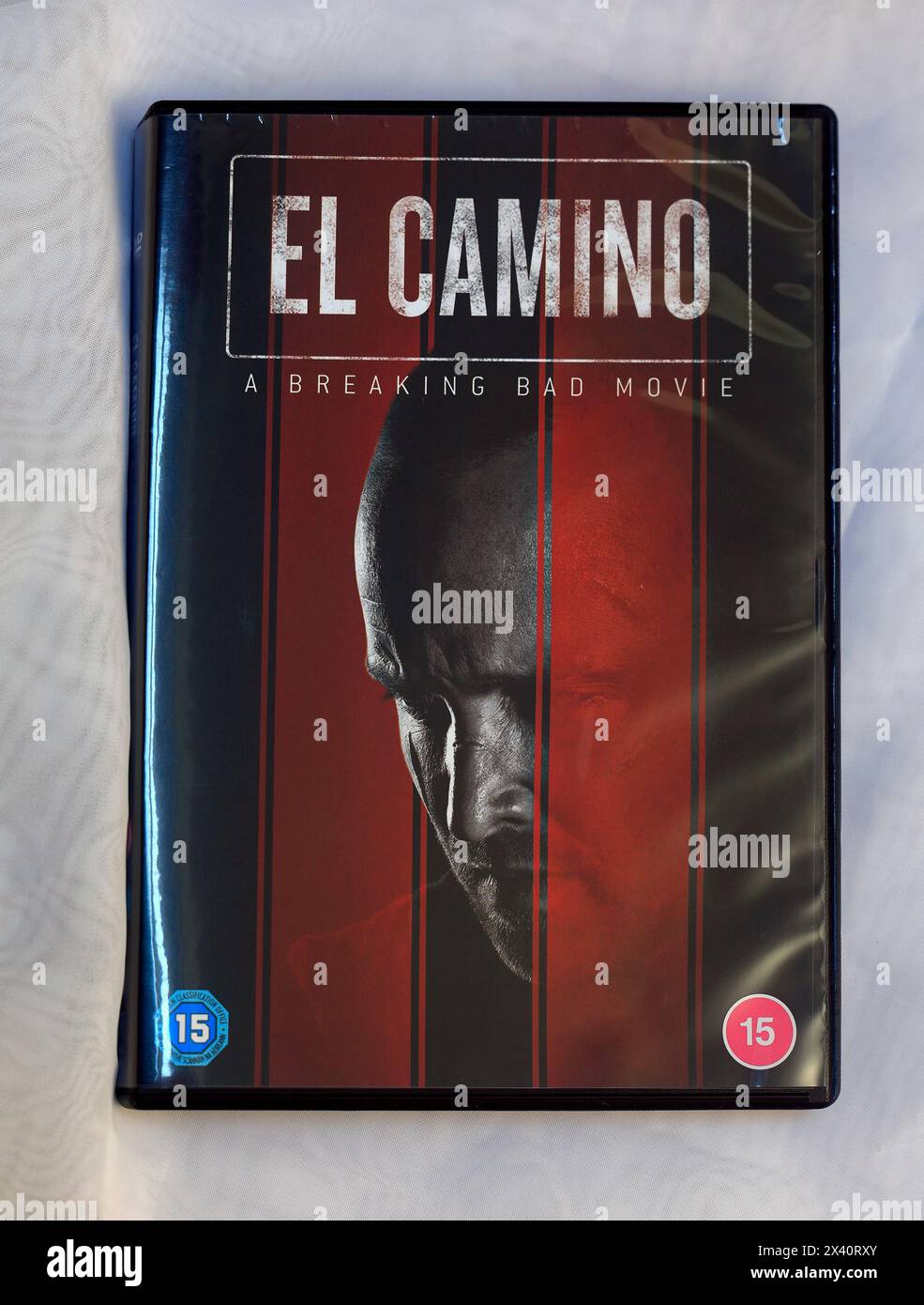 El Camino DVD Cover, Breaking Bad Spinoff Film. Studio eingerichtet. April 2024 Stockfoto