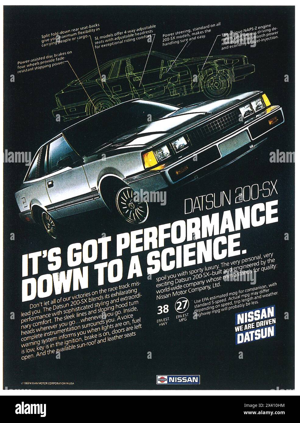 1983 DATSUN 200-SX AD Stockfoto