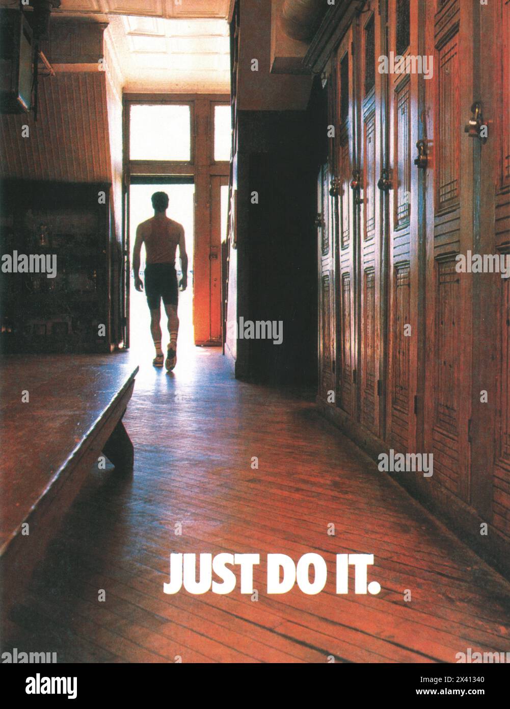 1985 Nike Air Sneakers Werbespot – Just Do It Stockfoto