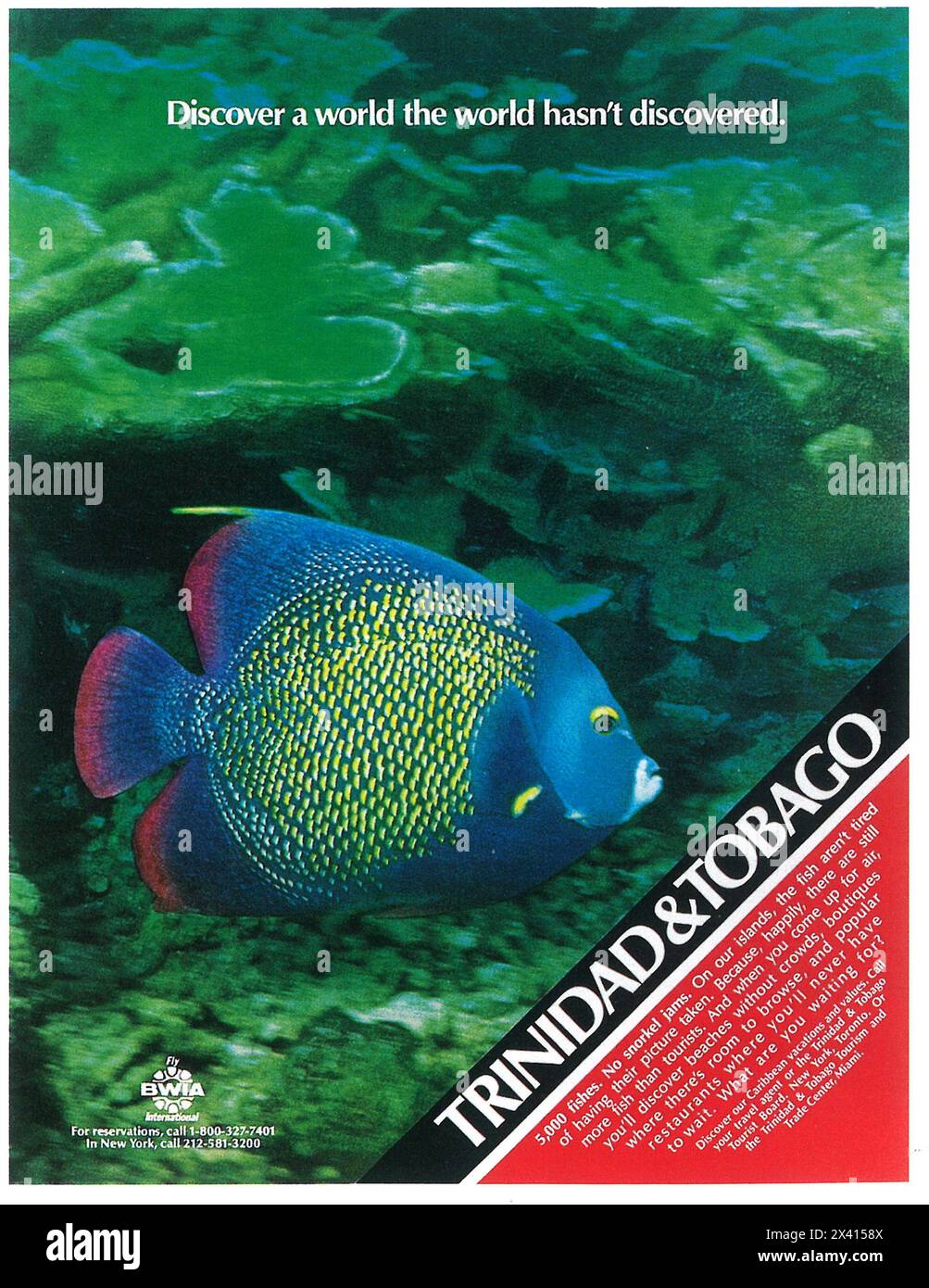 1982 Trinidad & Tobago Tourist Board Anzeige Stockfoto