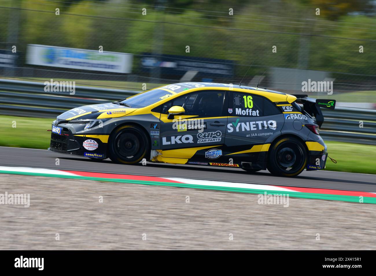 Aiden Moffat, Toyota Corolla GR Sport, LKQ Euro Car Parts mit SYNETIQ, Runde 2, BTCC, British Touring Car Championship, Eröffnungsrunden der 2024 se Stockfoto
