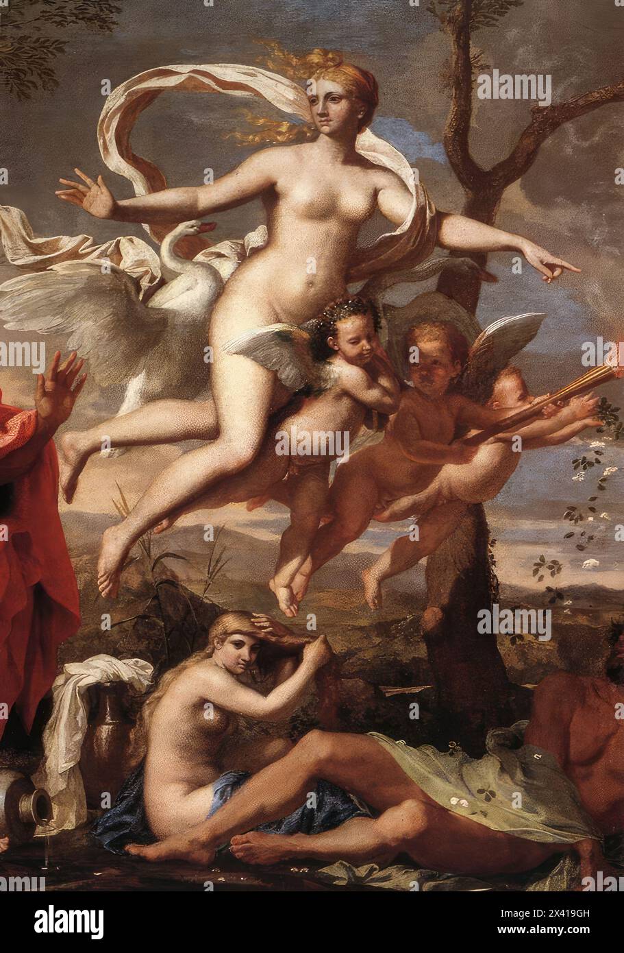POUSSIN, Nicolas (* 1594, Les Andelys, d. 1665, Roma) Venus präsentiert Wappen an Aeneas (Detail) 1639 Öl auf Leinwand Musée des Beaux-Arts, Rouen --- Schlüsselwörter: ----------------- Autor: POUSSIN, Nicolas Titel: Venus präsentiert Arme an Aeneas (Detail) Zeitlinie: 1601-1650 Schule: Französisch Form: Malerei Typ: Mythologisch Stockfoto