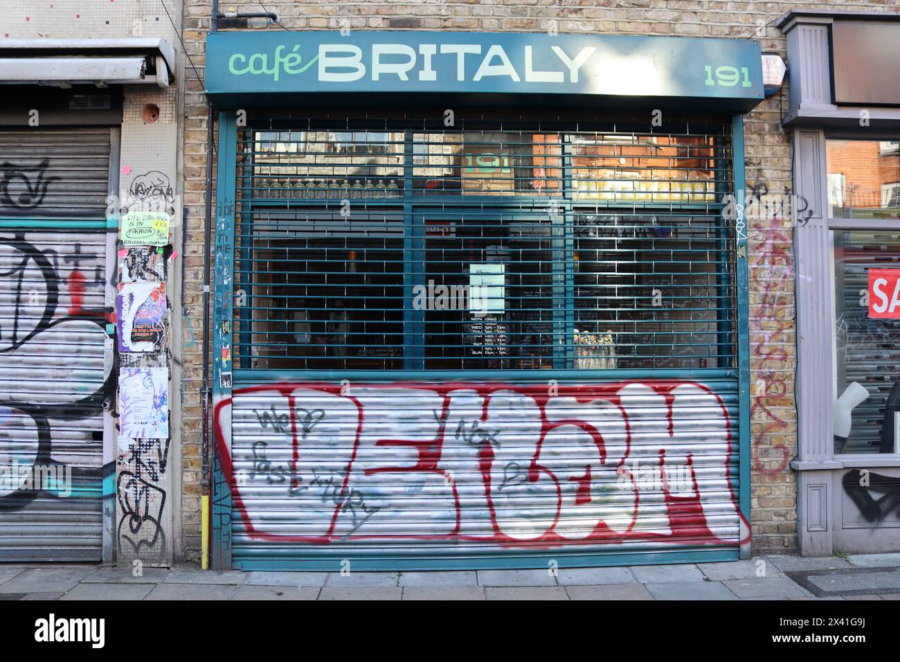 Graffiti auf der Rye Lane, Peckham Stockfoto