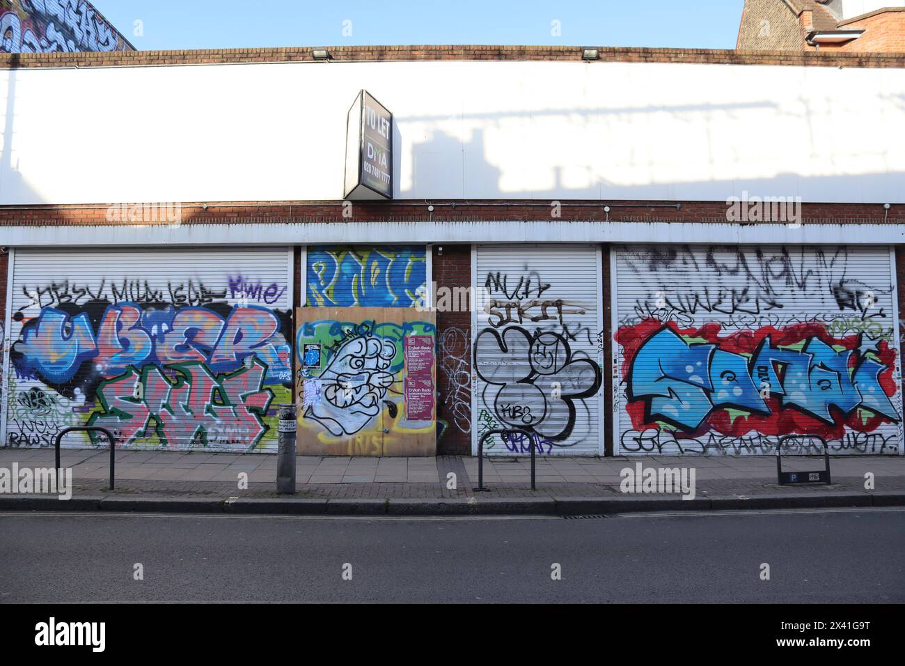 Graffiti auf der Rye Lane, Peckham Stockfoto