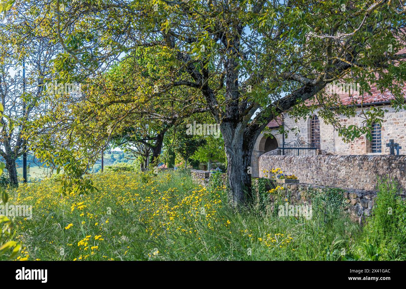 Frankreich, Quercy, Lot, Saint Laurent-les-Tours, römische Kirche Saint Laurent Stockfoto