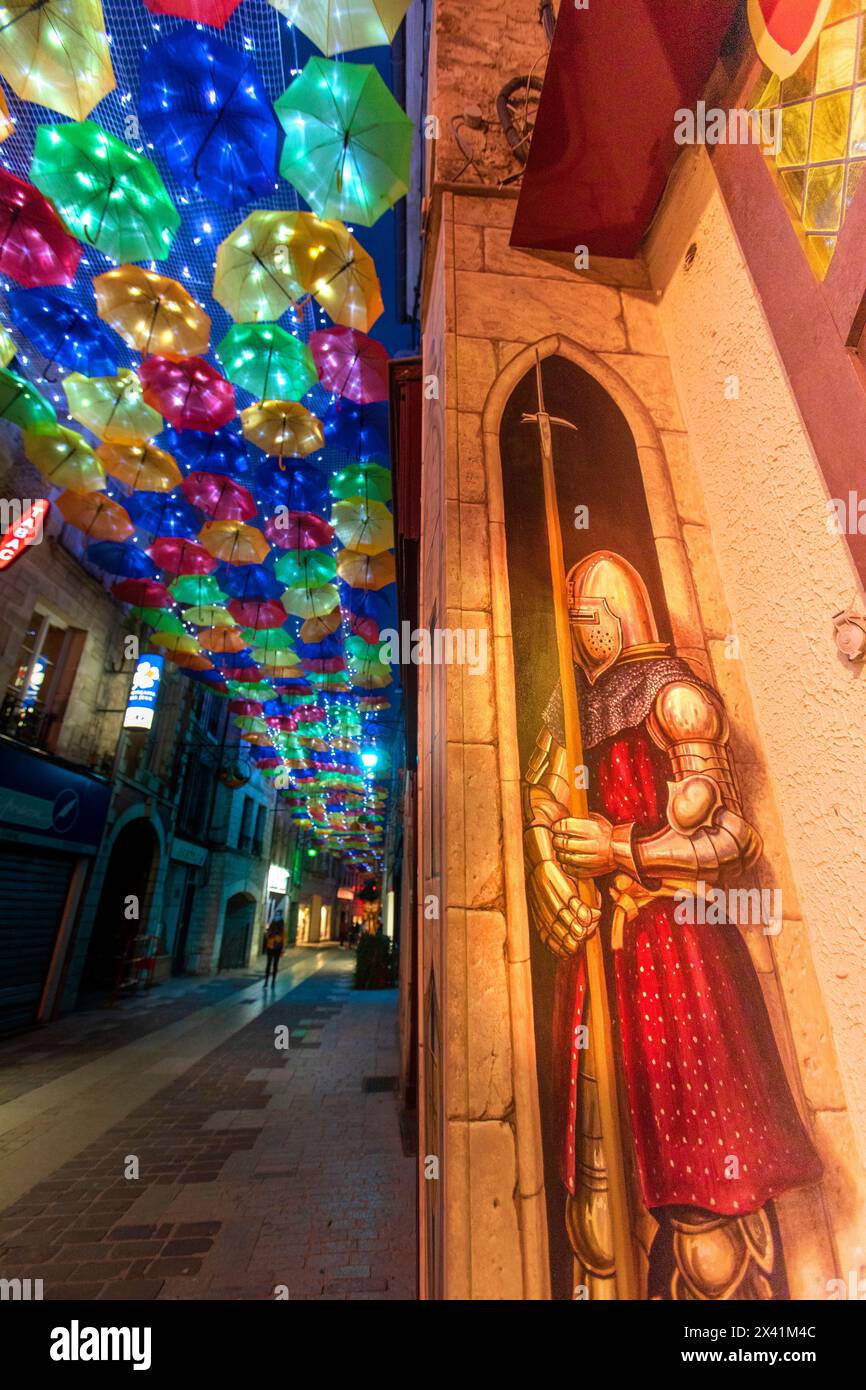 Frankreich, Hauts de France, Aisne, Laon. Altstadt, Ruelle des Neufliers Stockfoto