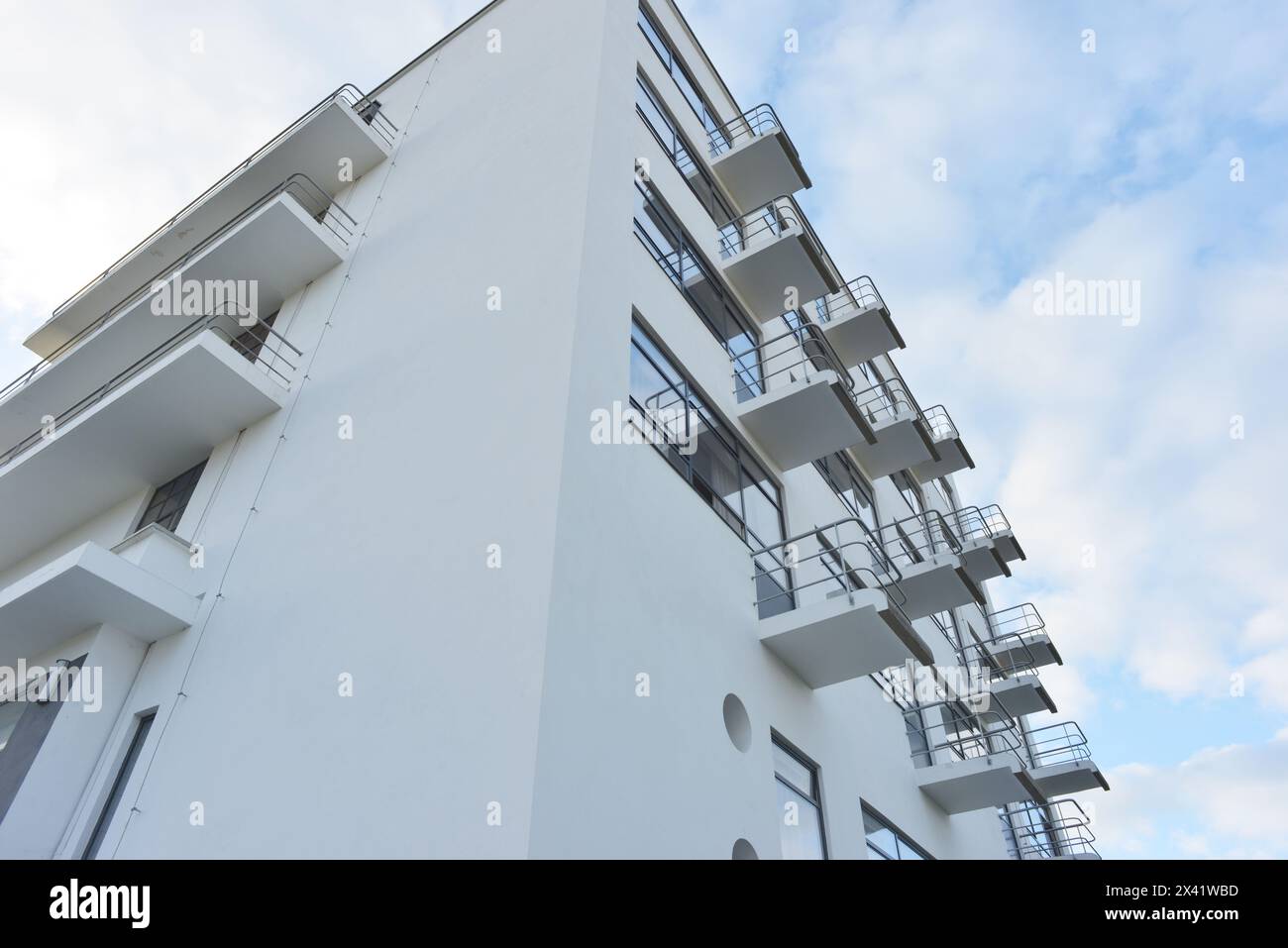 Dessau, Deutschland Bauhausatelier Hausdetail Stockfoto