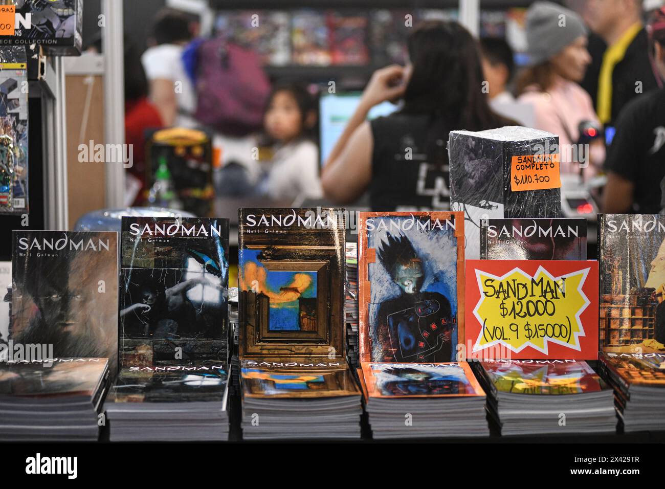 Sandman-Bücher. 48° Feria Internacional del Libro de Buenos Aires (48° Internationale Buchmesse von Buenos Aires). La Rural, Predio Ferial de Palermo. Argentinien Stockfoto