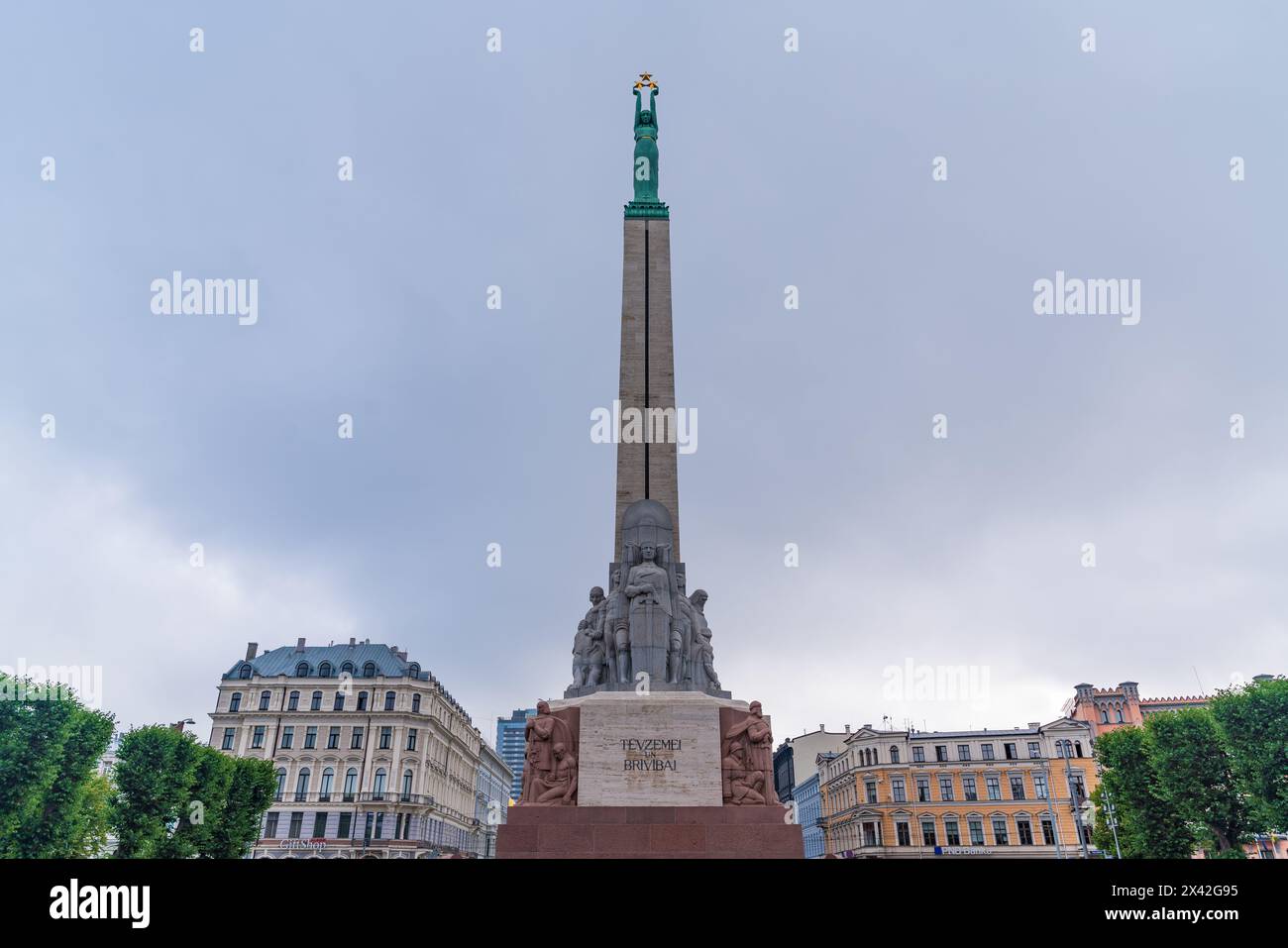 Das Freiheitsdenkmal in Riga, Lettland Stockfoto