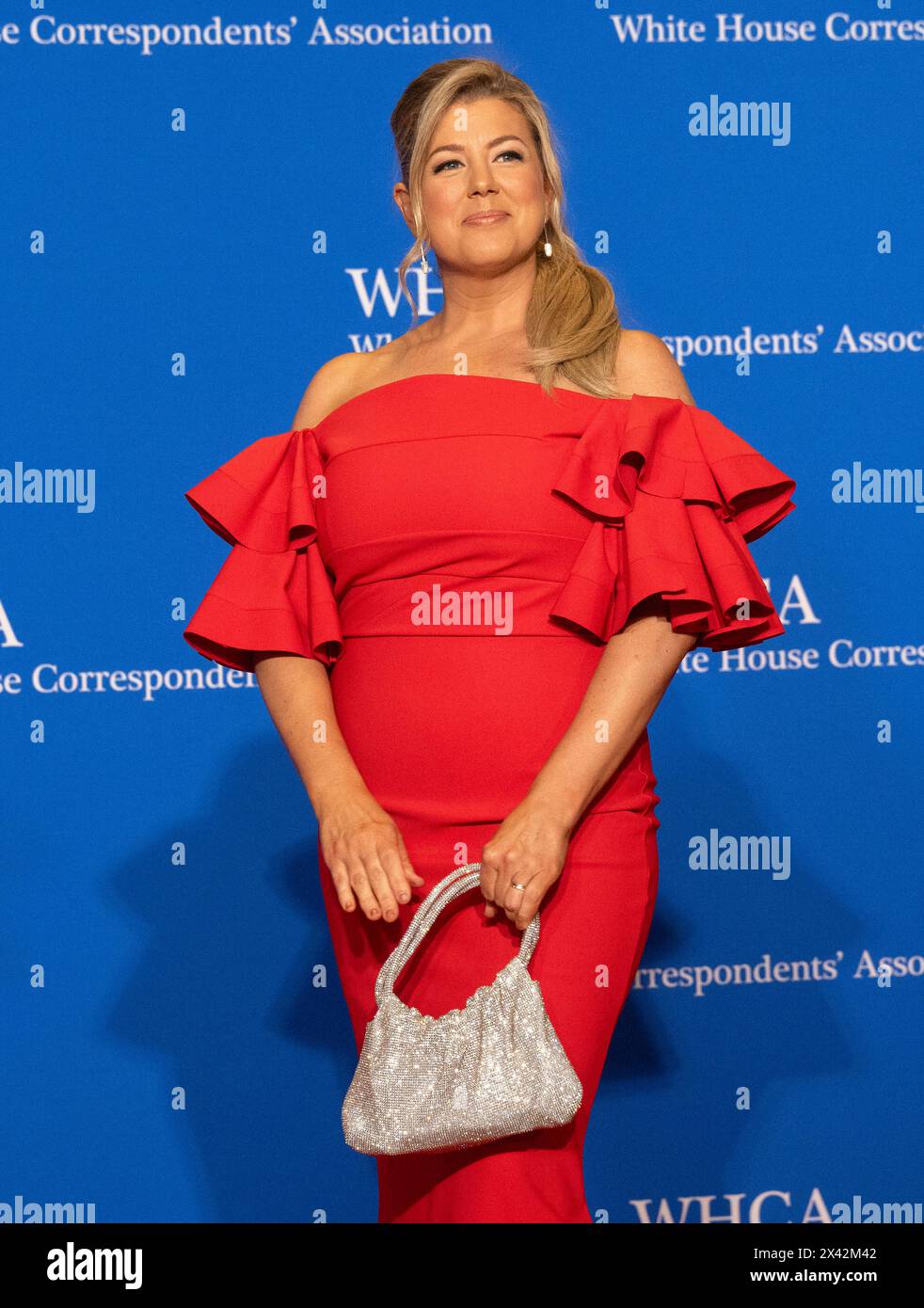 Washington, DC, 27. April 2024. CNN-Anchor Brianna Keilar kommt am Samstag, den 27. April 2024 in Washington, DC, zum Abendessen der White House Correspondents Association 2024 im Washington Hilton Hotel. Credit: Ron Sachs/CNP/dpa/Alamy Live News Stockfoto