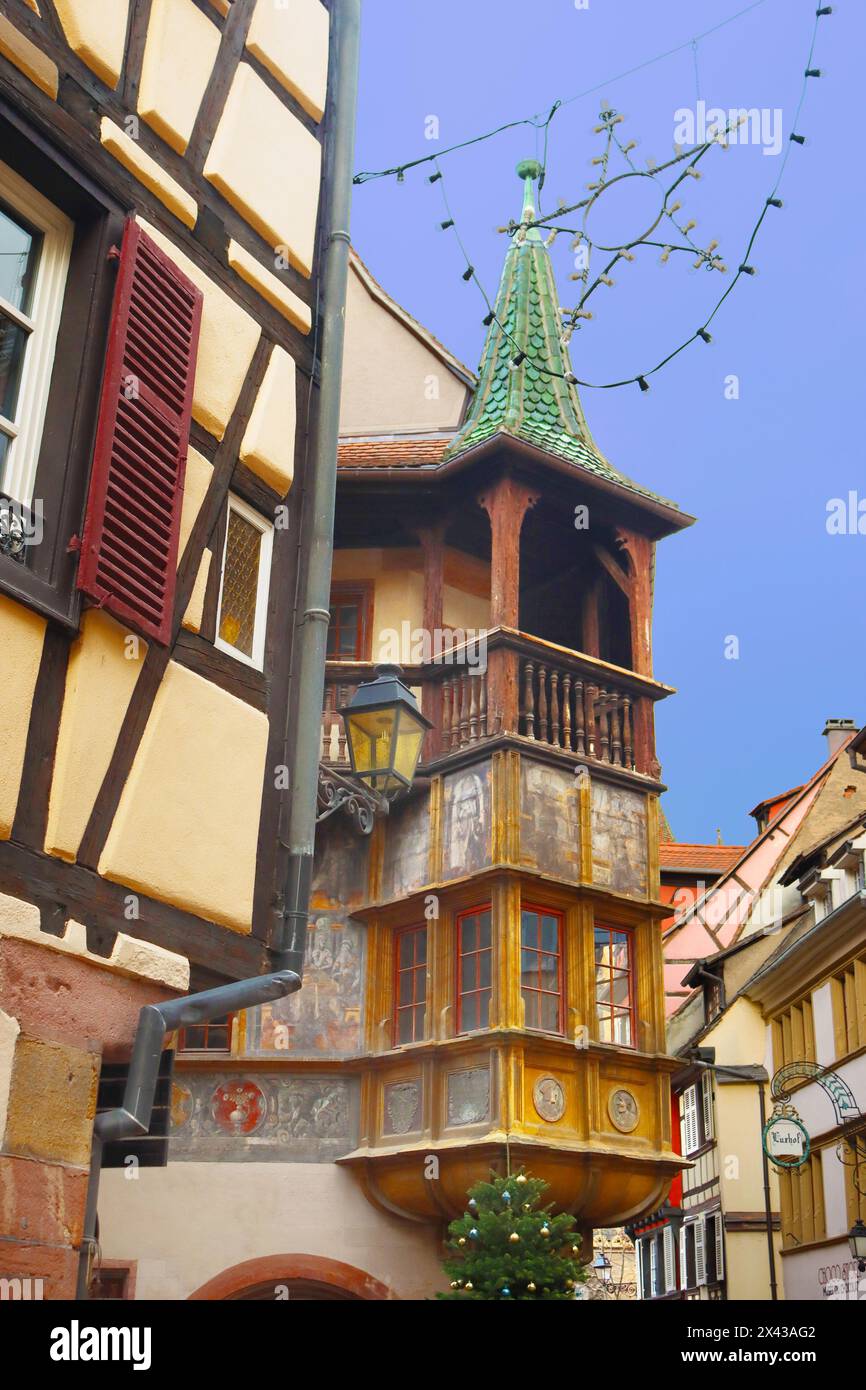Colmar, Frankreich - 21. Dezember 2023: Gebäude Pfister (1537) Stockfoto
