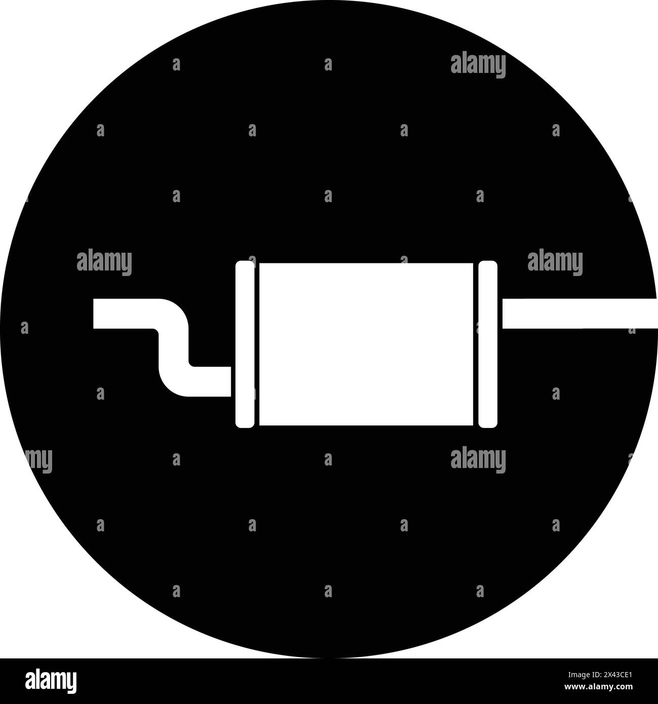 Design mit Vektor-Illustration des Auspufflogos Stock Vektor