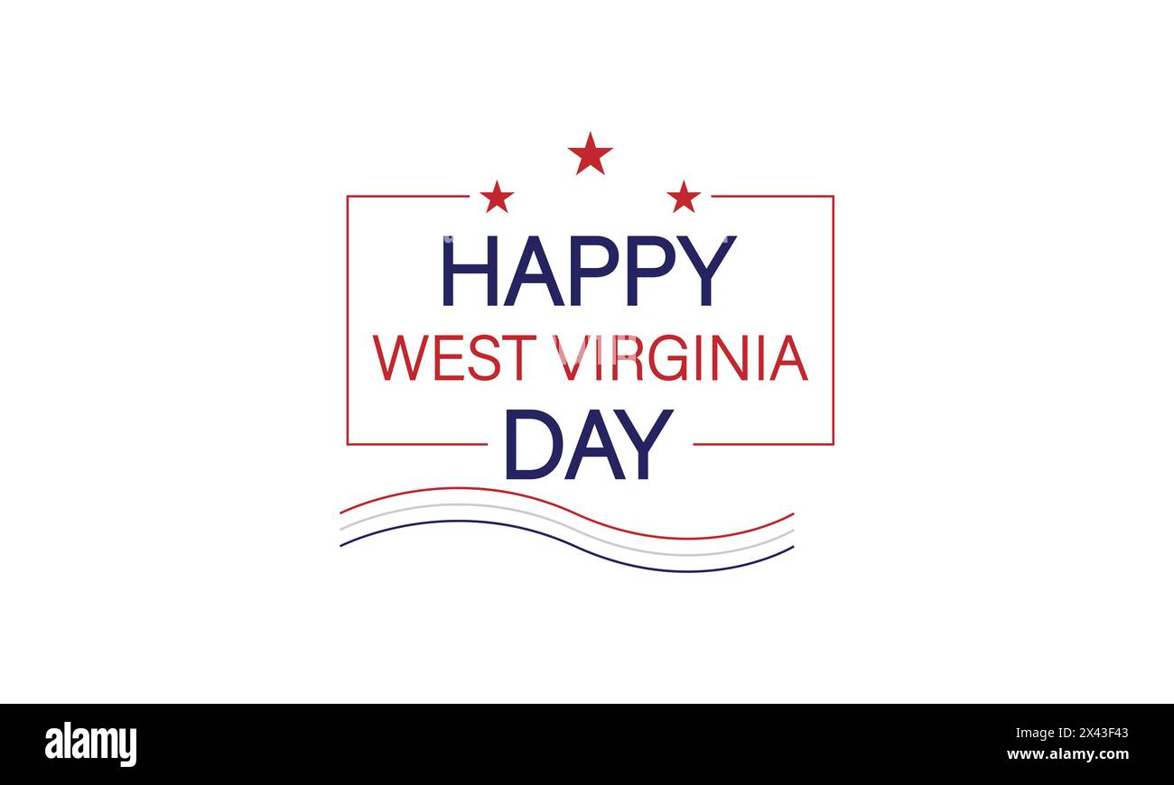 Lebendiges Design zu Ehren des West Virginia Day Stock Vektor
