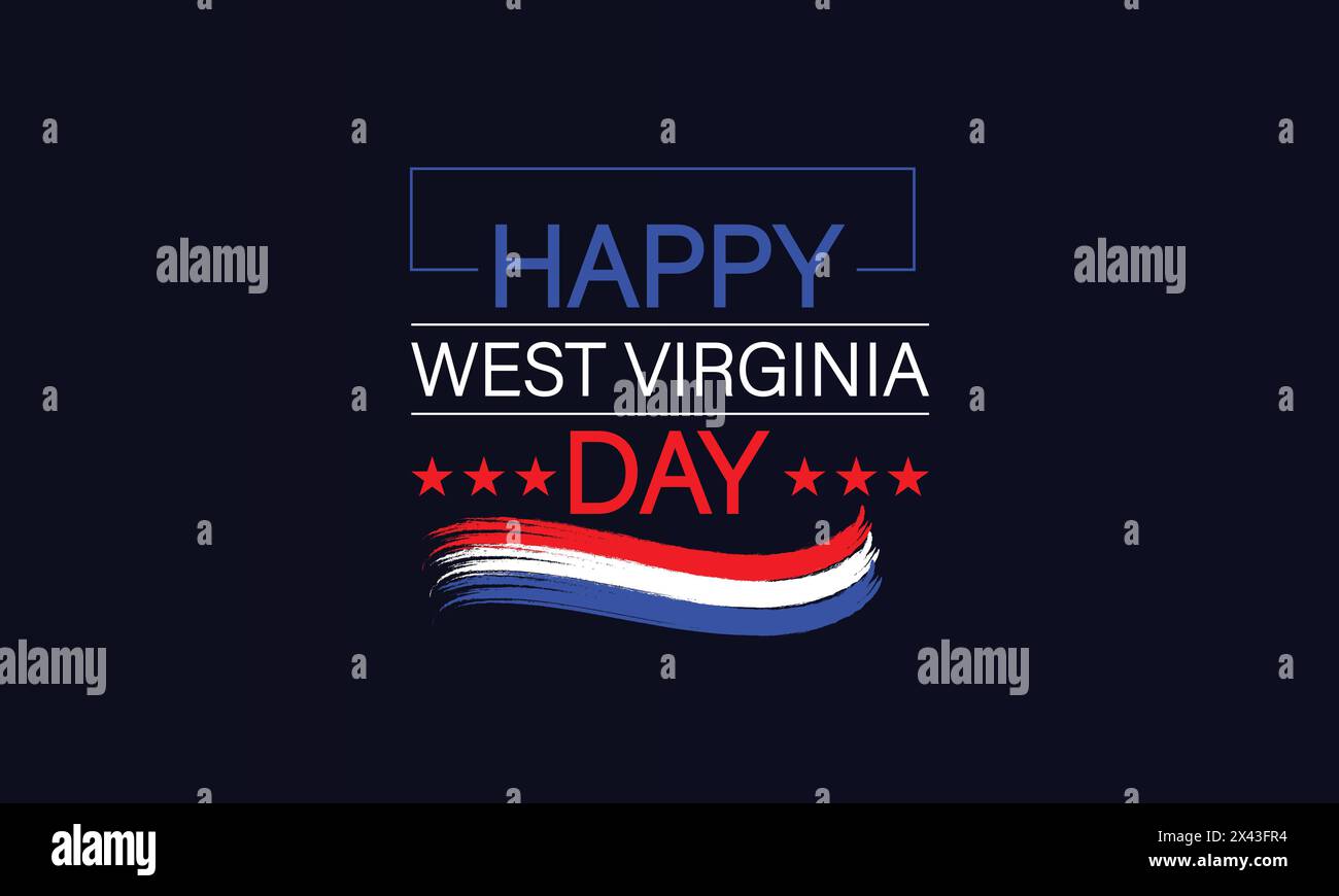Lebendiges Design zu Ehren des West Virginia Day Stock Vektor