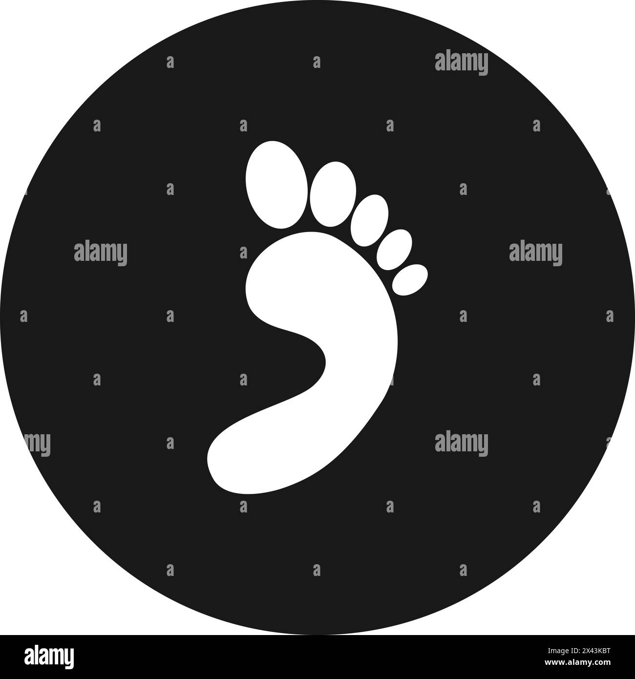 Menschliches Fußabdruck-Logo-Vektor-Illustration Design Stock Vektor