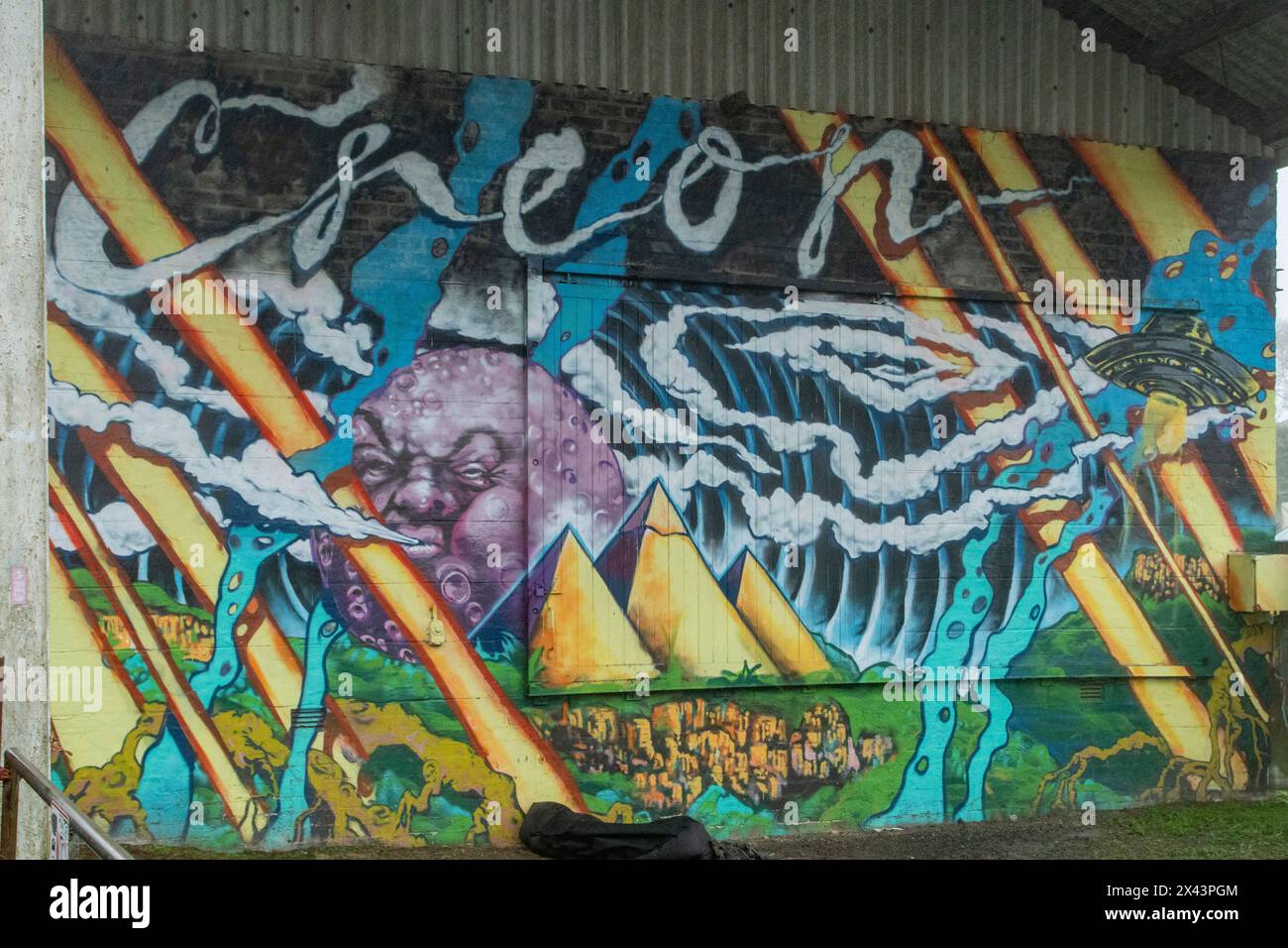 Street Art in Katoomba, NSW, Australien Stockfoto