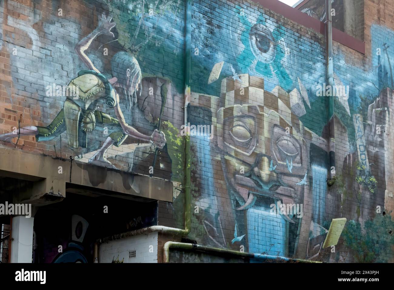 Street Art in Katoomba, NSW, Australien Stockfoto