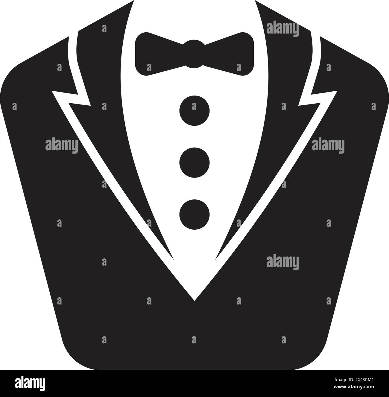 Tuxedo Icon Designvorlage isolierte Illustration Stock Vektor