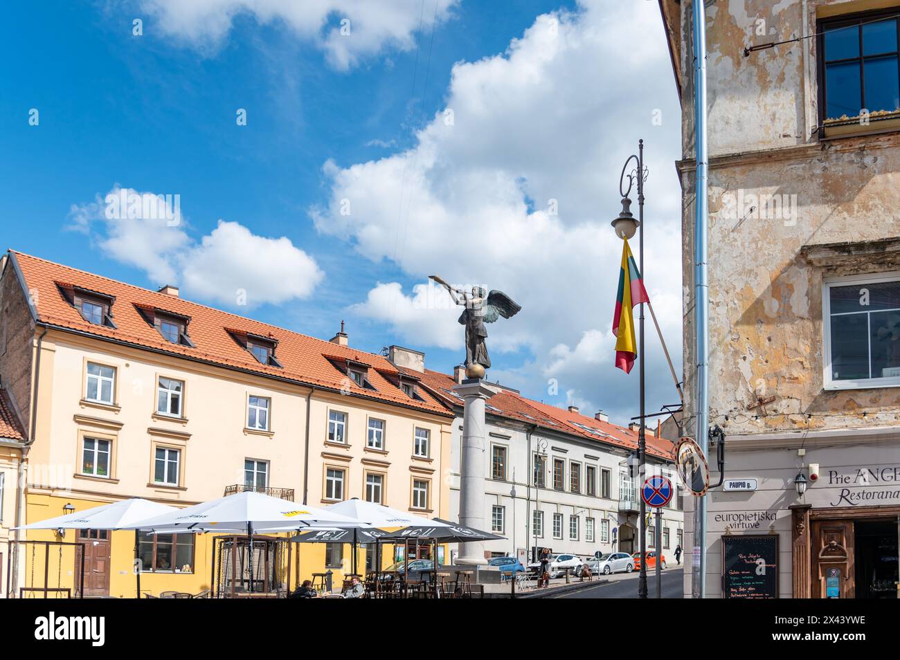 Engel von Užupis, Vilnius, Litauen Stockfoto