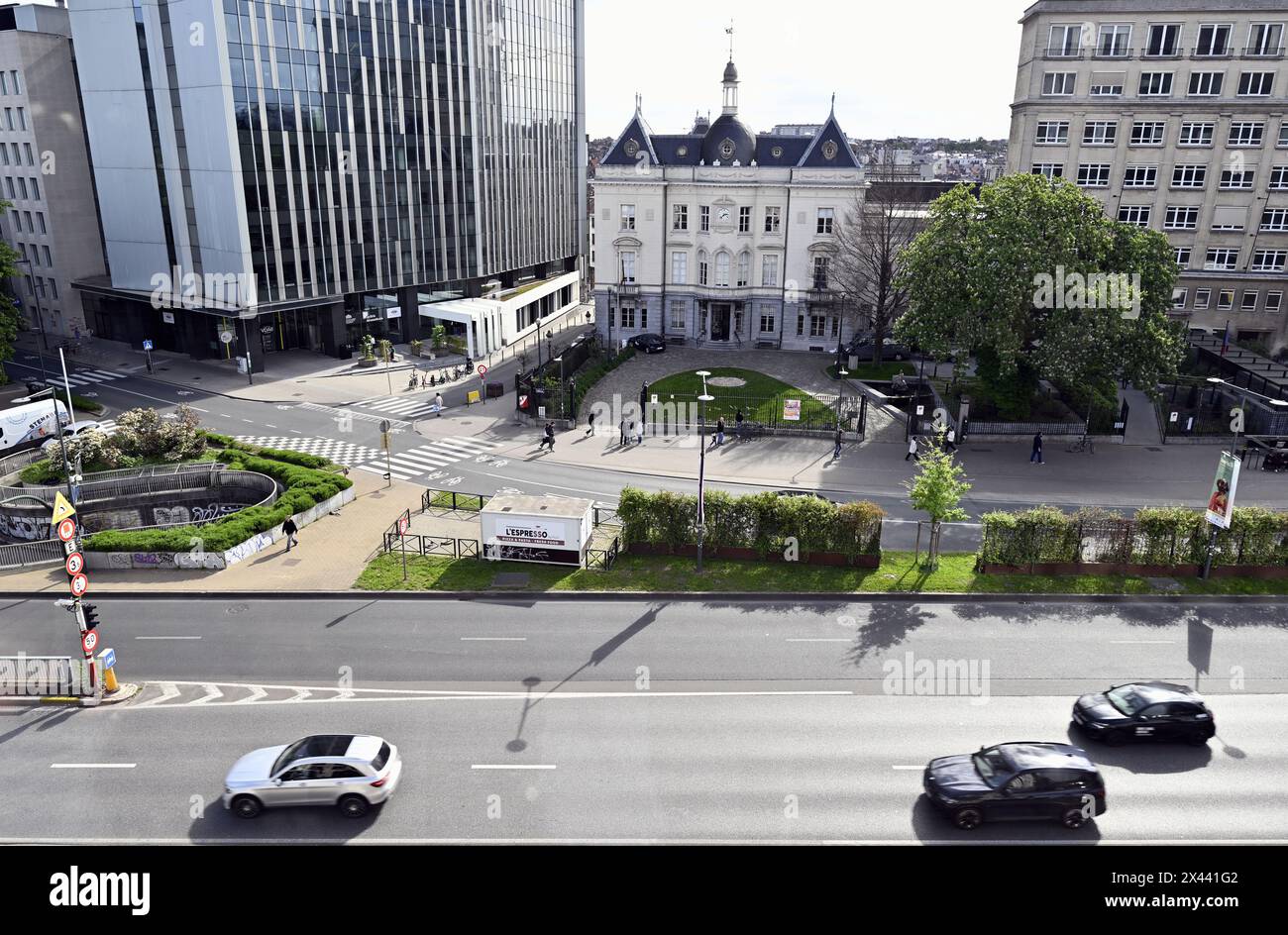 Brüssel, Belgien April 2024 30. Das Madou-Viertel in Brüssel, dargestellt am Dienstag, den 30. April 2024. BELGA PHOTO ERIC LALMAND Credit: Belga News Agency/Alamy Live News Stockfoto