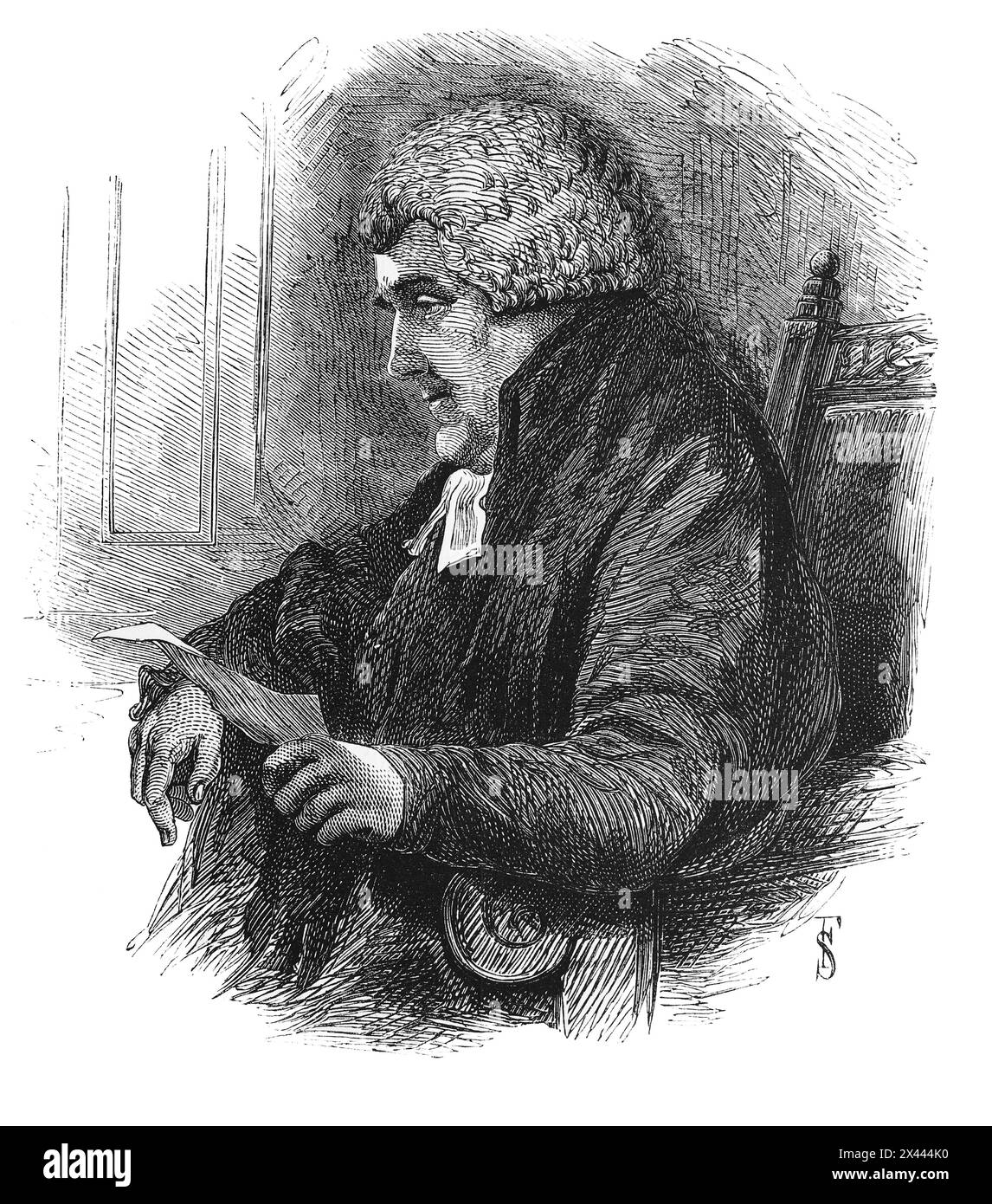 John Scott, 2. Earl of Eldon (1805–1854) war ein britischer Peer und Politiker der Tory. Illustration aus Cassells Geschichte Englands, Band VII. Neuausgabe um 1873-5. Stockfoto