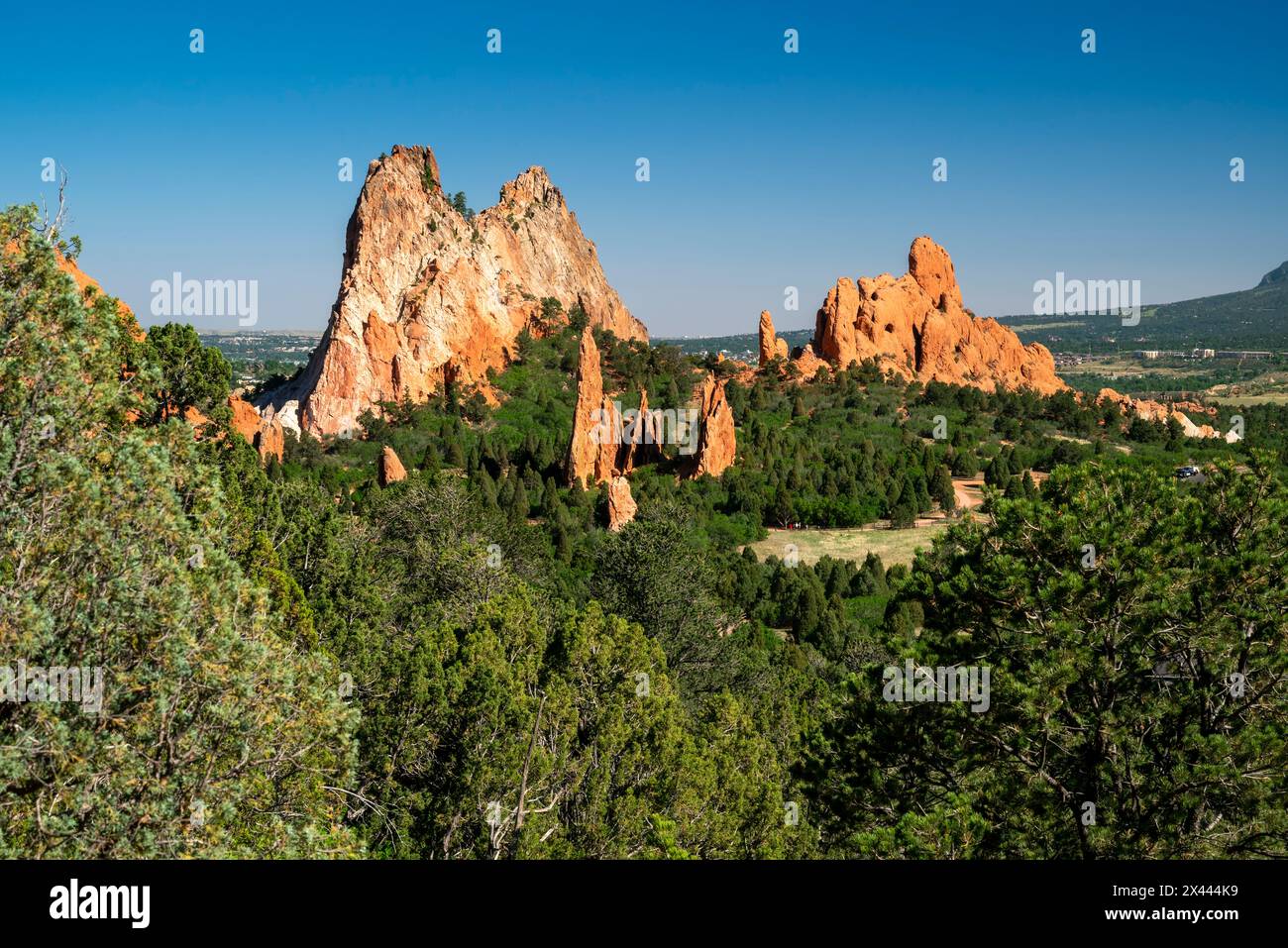 USA, Colorado Springs, Colorado. Garten der Götter. Stockfoto