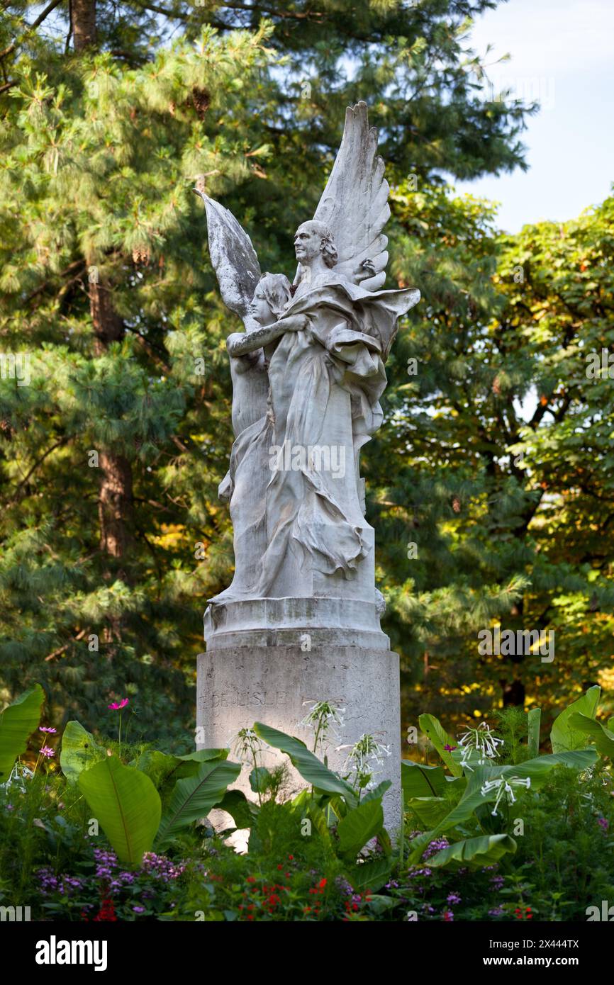 Statue von Leconte de Lisle (französischer Dichter) im Jardin du Luxembourg (Paris) von Denys Puech im Jahre 1898. Stockfoto
